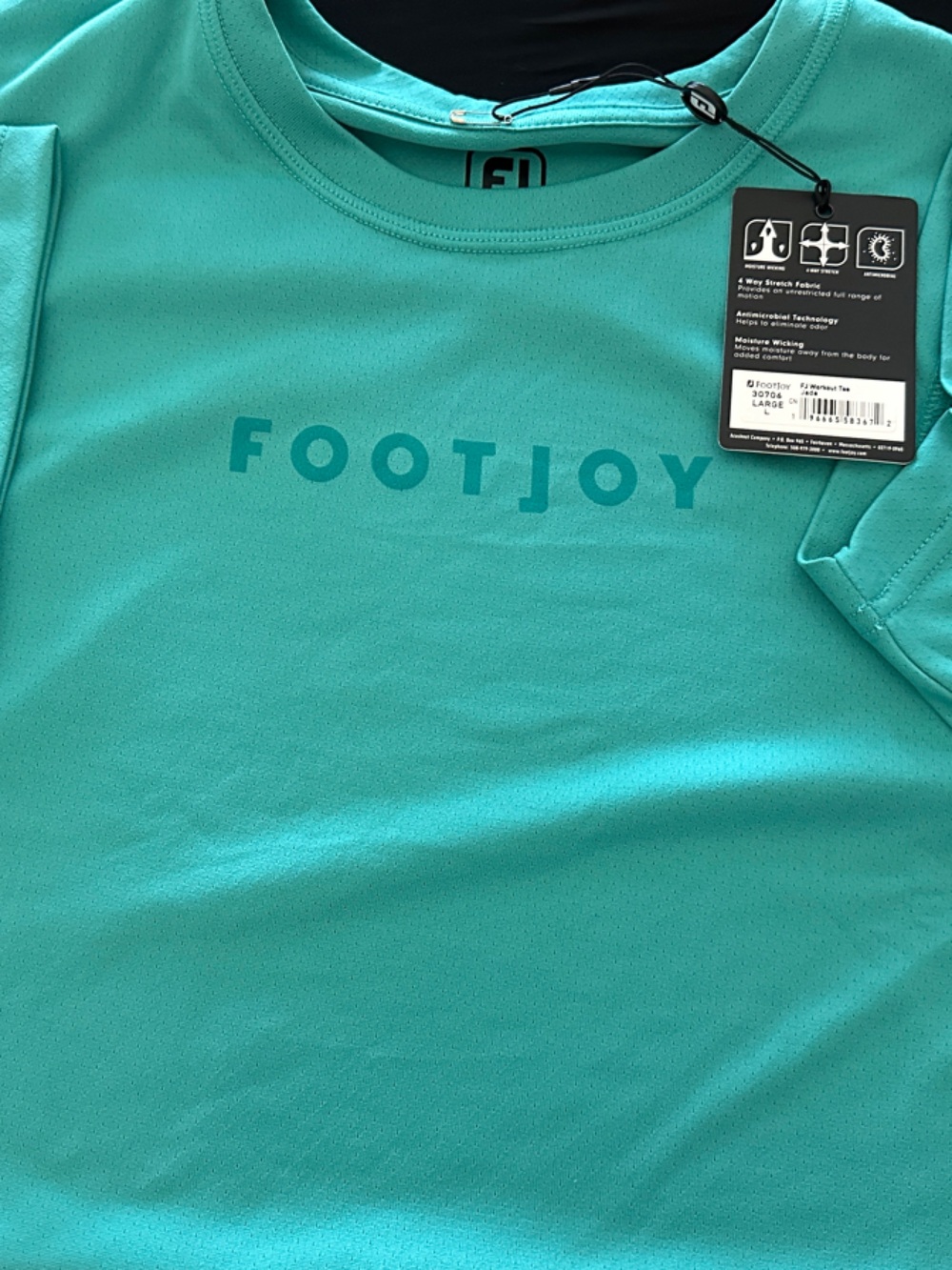 FOOTJOY Teal Short-Sleeve Performance T-Shirt L